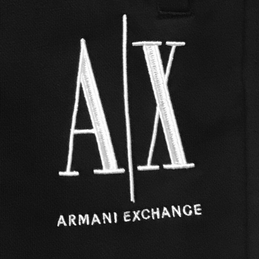 Armani Exchange Logo Jogging Bottoms Black Mainline Menswear